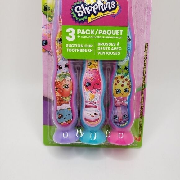 SHOPKINS kids standing toothbrush with suction stand brush cover - Picture 3 of 3